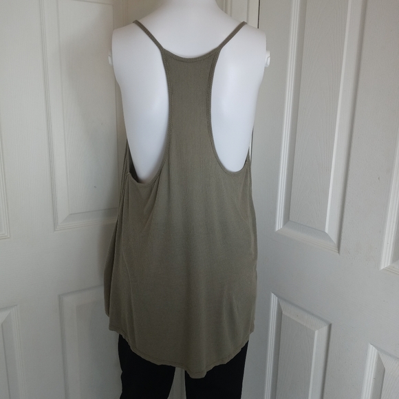 Blue Life Fine Rib Knit Racerback Tank Top - Picture 5 of 8